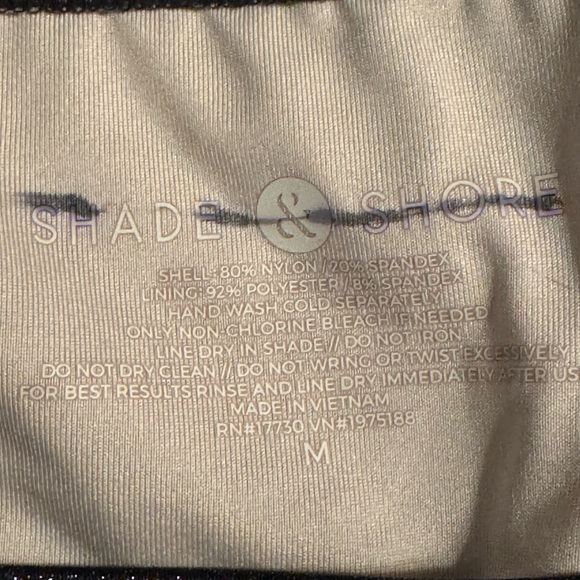 Shade & Shore Black shimmer Bikini Bottom - Picture 3 of 3